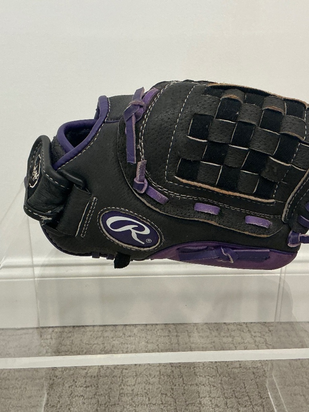 Rawlings Youth RHT Highlight Glove HFP110BP 11" All Leather Shell Black/Purple